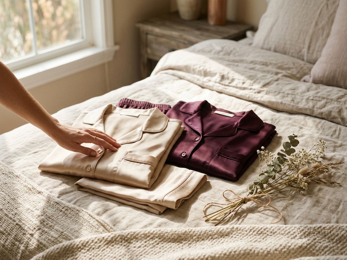 Silk pajama detail